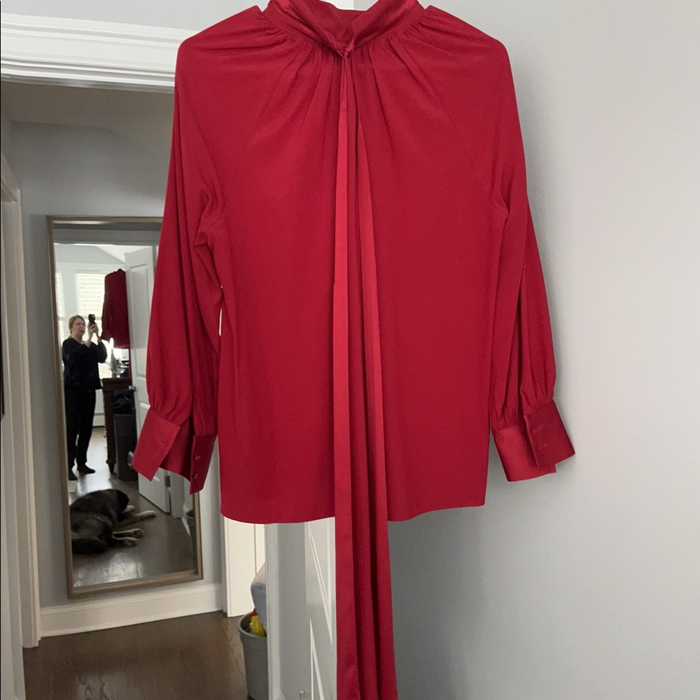 Alice and Olivia tie blouse